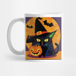 Halloween Cat in a Hat Mug